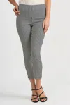 Joseph Ribkoff Cropped Stripe Pant In Ivory/navy In Multi