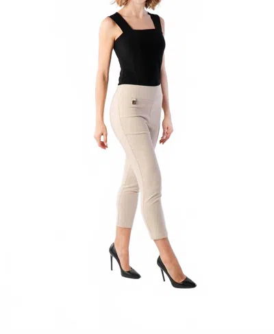Joseph Ribkoff Cropped Woven Pants In Moonstone In Black