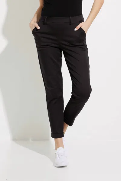 Joseph Ribkoff Cuffed Ankle Pants In Black