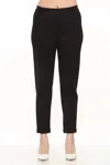 Joseph Ribkoff Cuffed Pull On Slim Trouser In Black In Black