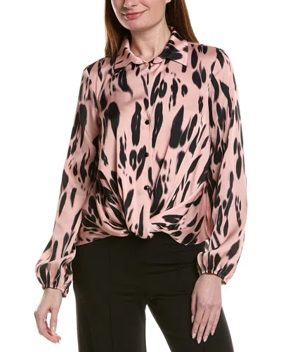 Joseph Ribkoff Cuff-sleeves Printed Blouse In Pink