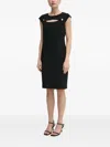 Joseph Ribkoff Cut-out Embellished Mini Dress In Black
