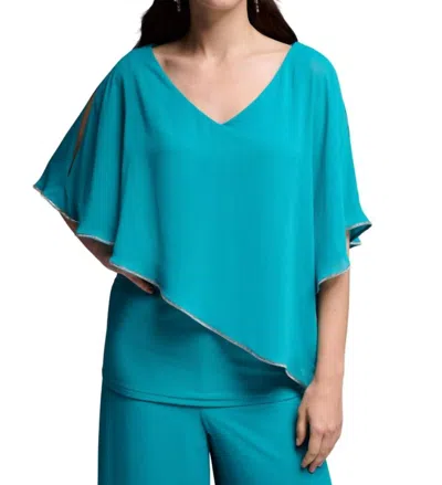 Joseph Ribkoff Cut Out Tunic Top In Ocean Blue