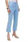 Joseph Ribkoff Denim Frayed Hem Crop Flared Jeans In Sky Blue In Blue