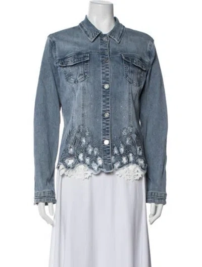 Pre-owned Joseph Ribkoff Denim Jacket In Blue