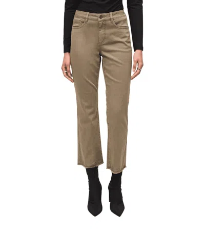JOSEPH RIBKOFF DENIM STRAIGHT PANTS W/FRAYED HEM IN JAVA
