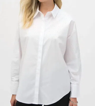 Joseph Ribkoff Diamond Blouse In White