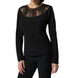 Joseph Ribkoff Dolman Sleeve Silky Knit Fitted Top In Black In Black