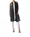 Joseph Ribkoff Dot Sheer Jacket In Black In Black