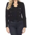 Joseph Ribkoff Double Breasted Military Jacket In Black