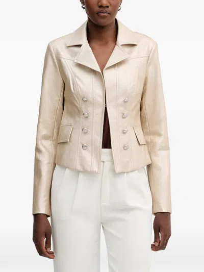 Joseph Ribkoff Double-breasted Jacket In Gold