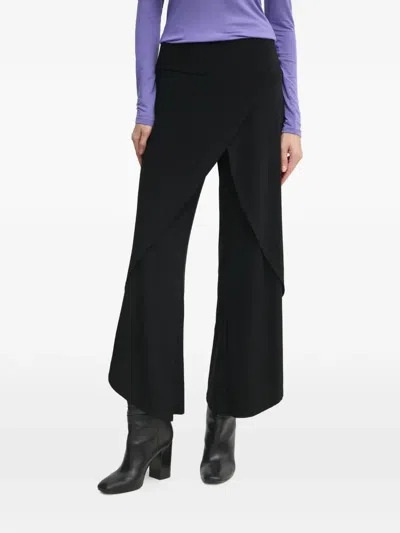 Joseph Ribkoff Drape-wrap Trousers In Black