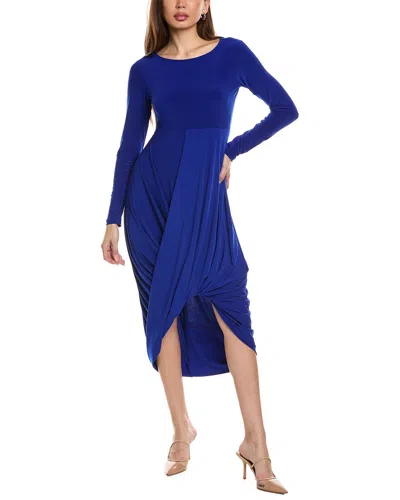JOSEPH RIBKOFF DRAPED COCOON SKIRT MIDI DRESS