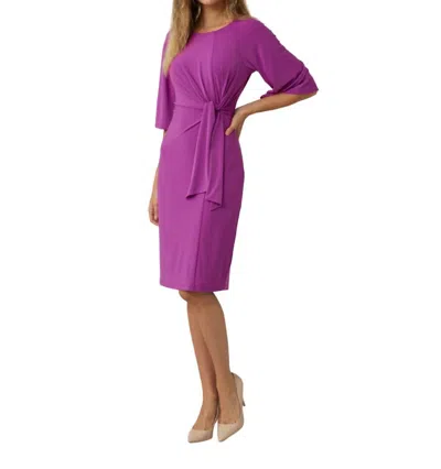 Joseph Ribkoff Draped Front Dress In Sparkling Grape In Pink