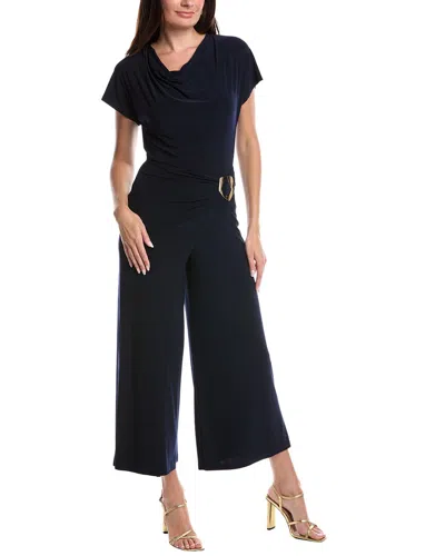 Joseph Ribkoff Draped Waist Jumpsuit In Blue