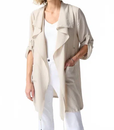 Joseph Ribkoff Drapey Cardigan In Moonstone In White