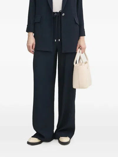 Joseph Ribkoff Drawstring Palazzo Pants In Blue