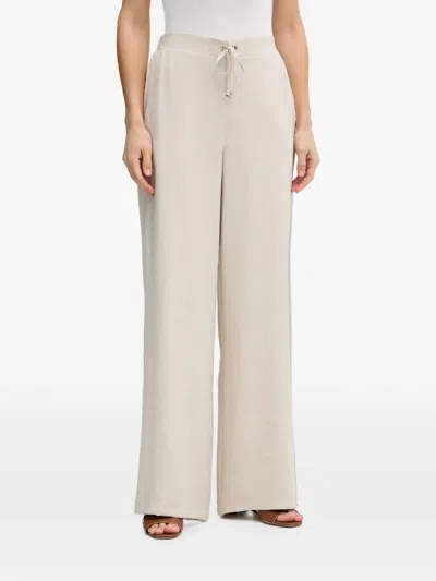 Joseph Ribkoff Drawstring Wide-leg Palazzo Pants In Neutral