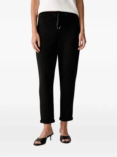 Joseph Ribkoff Drawstring-waist Turned-up Trousers In Multi