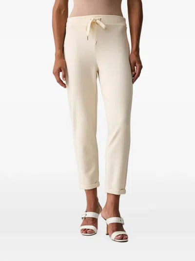 Joseph Ribkoff Drawstring-waist Turn-up Track Pants In Neutral