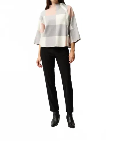 Joseph Ribkoff Elastic Waist Pants In Black In Red