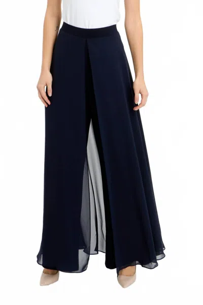 Joseph Ribkoff Elegant Sheer Overlay Pants In Black