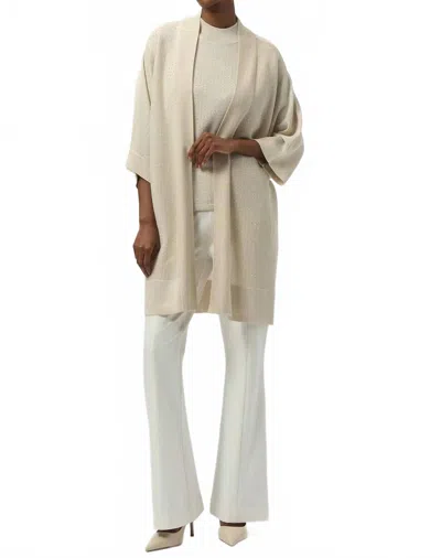 Joseph Ribkoff Embellished Bouclé Open Front Cardigan In Birch In Gray