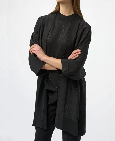 Joseph Ribkoff Embellished Bouclé Open Front Cardigan In Black