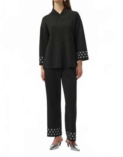 Joseph Ribkoff Embellished Casual Pant Set In Black