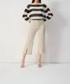 Joseph Ribkoff Embellished Frayed Hem Culotte Jeans In Moonstone In Pink