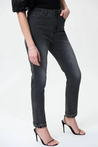 Joseph Ribkoff Embellished Jeans In Grey In Black
