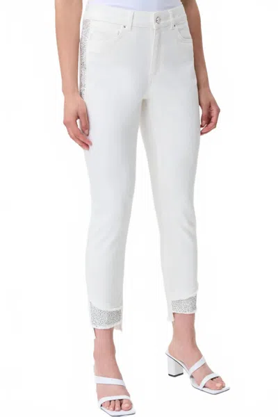 Joseph Ribkoff Embellished Jeans In White