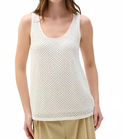 Joseph Ribkoff Embellished Knit Camisole In Vanilla In White