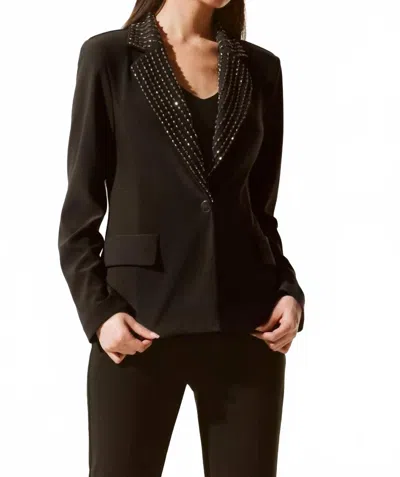 Joseph Ribkoff Embellished Long Sleeve Blazer In Black