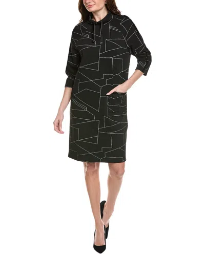 Joseph Ribkoff Drawstring Front-pocket Midi Dress In Black