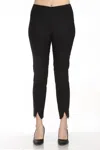 Joseph Ribkoff Embellished Split Hem Pull On Slim Pant In Black In Black