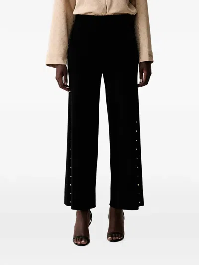 Joseph Ribkoff Embellished Straight-leg Trousers In Black