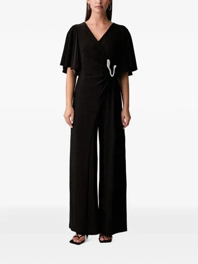 Joseph Ribkoff Embellished Wrap-style Jumpsuit In Black