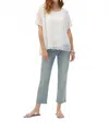Joseph Ribkoff Embroidered Georgette Boxy Top In Off-white In White