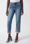 Joseph Ribkoff Embroidered Jeans In Vintage Blue In Blue
