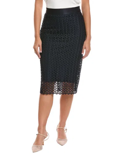 Joseph Ribkoff Embroidered Skirt In Black