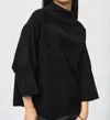Joseph Ribkoff Empress Mock Neck Boxy Top In Black In Black