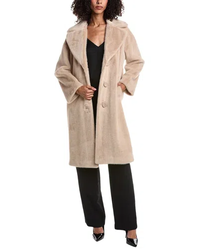 Joseph Ribkoff Faux Fur Coat In Neutral