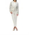 Joseph Ribkoff Faux Suede Boxy Jacket In Moonstone In Pink
