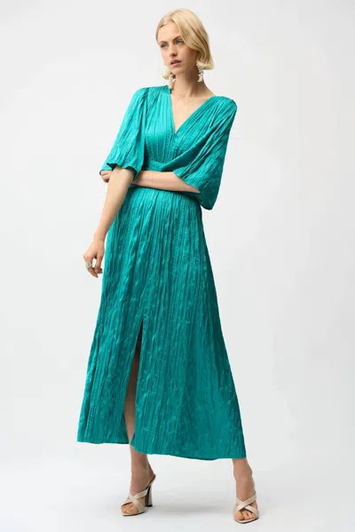 Joseph Ribkoff Fit & Flare Pleated Dress In Oceanic In Blue