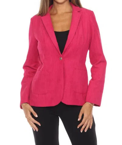 Joseph Ribkoff Fitted Corduroy Blazer In Pink Punch
