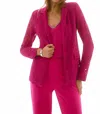 Joseph Ribkoff Fitted Floral Lace Blazer Jacket In Geranium In Pink