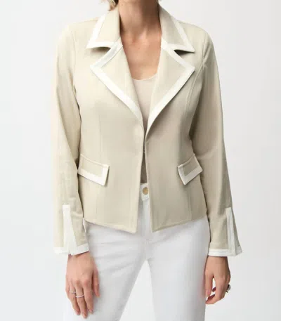 Joseph Ribkoff Fitted Jacket In Tan/white In Neutral