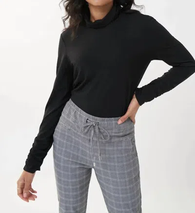 Joseph Ribkoff Fitted Mock Neck Top In Black
