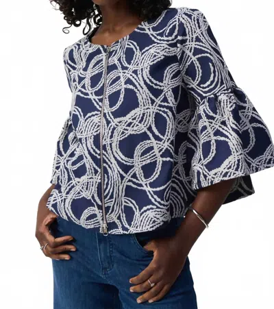 Joseph Ribkoff Flared Sleeve Jacket In Blue